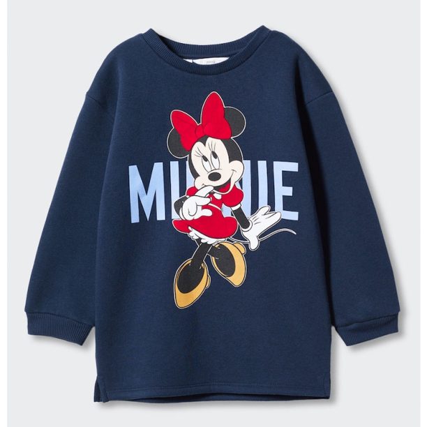 Рокля тип суитшърт Fancy с щампа на Minnie-Mouse Mango