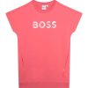 Рокля тип суитшърт с два джоба отпред BOSS Kidswear