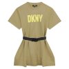 Рокля тип суитшърт с колан DKNY