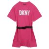 Рокля тип суитшърт с колан DKNY