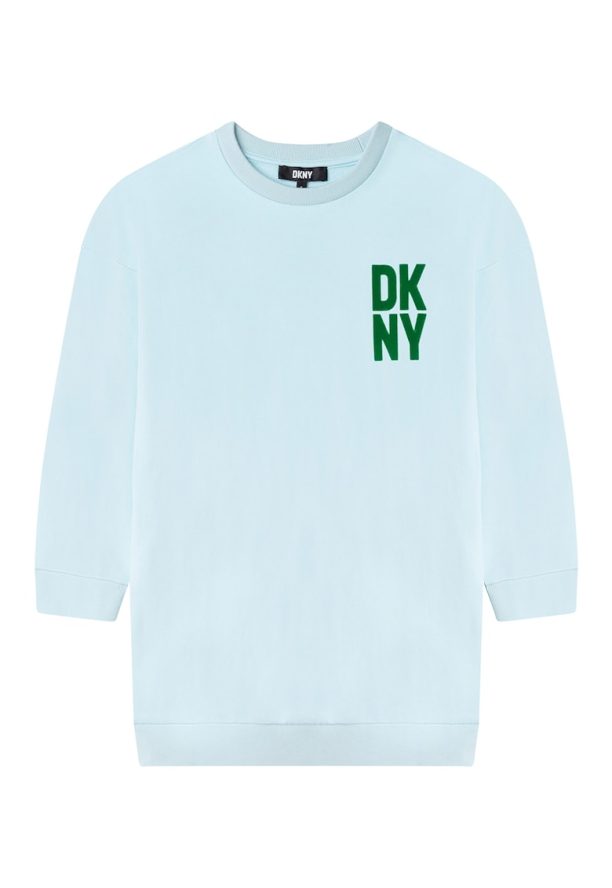 Рокля тип суитшърт с лого DKNY