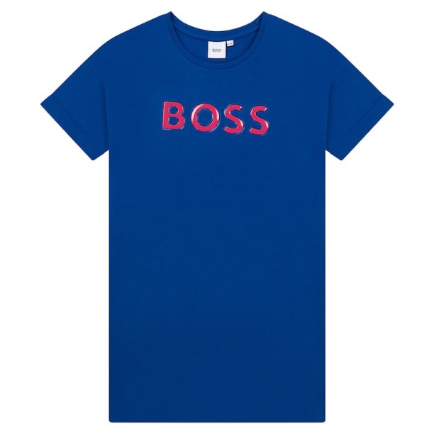 Рокля тип тениска с лого BOSS Kidswear