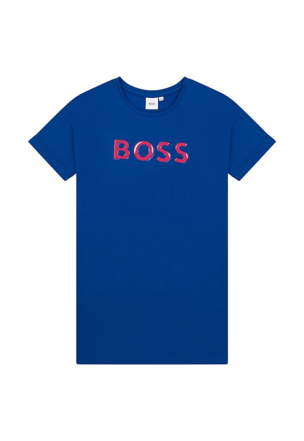 Рокля тип тениска с лого BOSS Kidswear