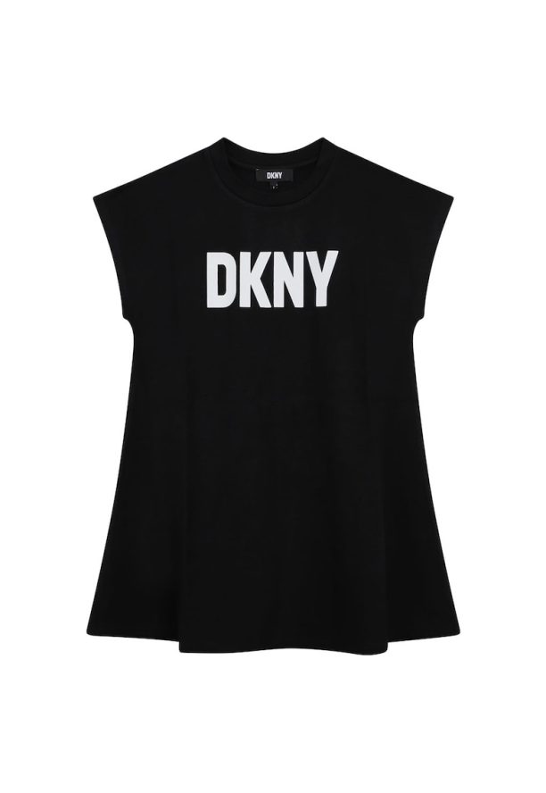 Рокля тип тениска с лого DKNY