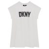 Рокля тип тениска с лого DKNY