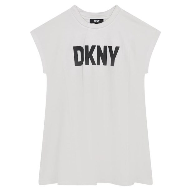 Рокля тип тениска с лого DKNY