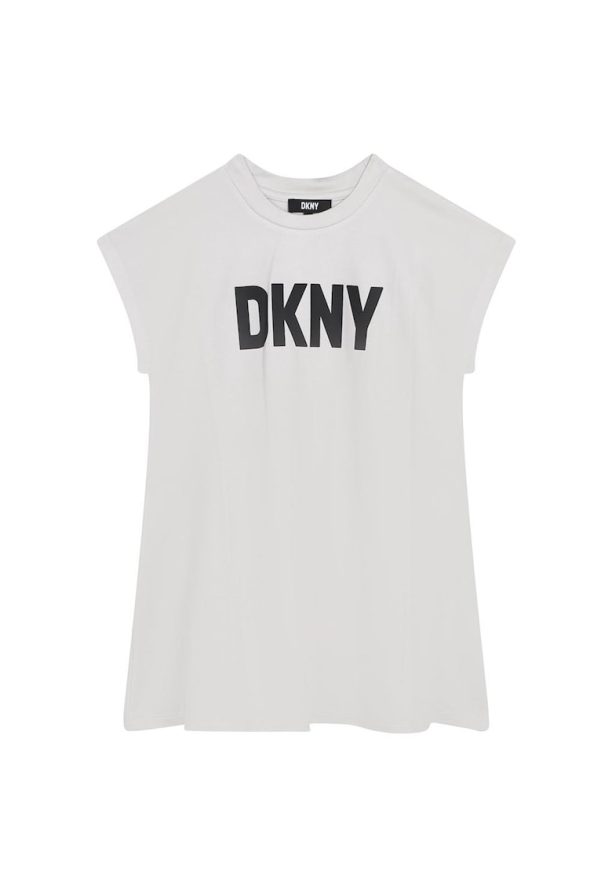 Рокля тип тениска с лого DKNY