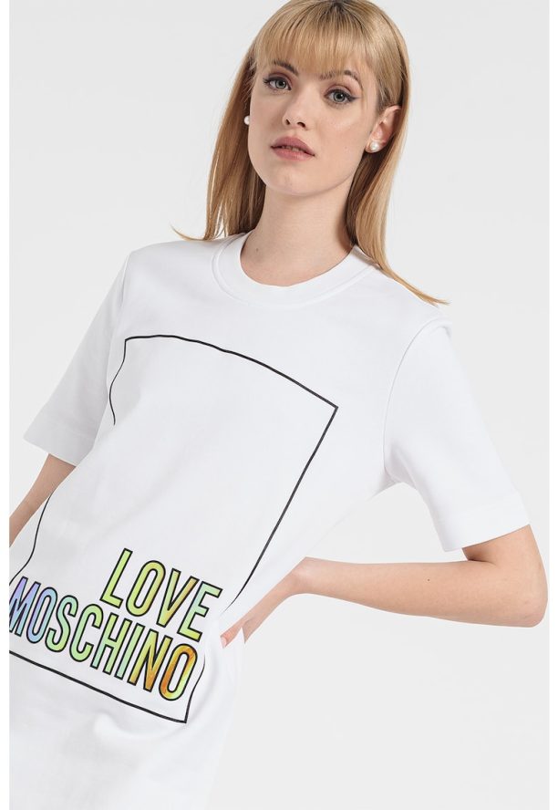 Рокля тип тениска с лого Love Moschino