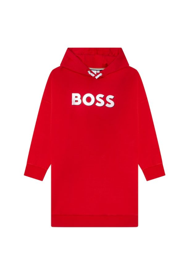 Рокля тип худи с лого BOSS Kidswear