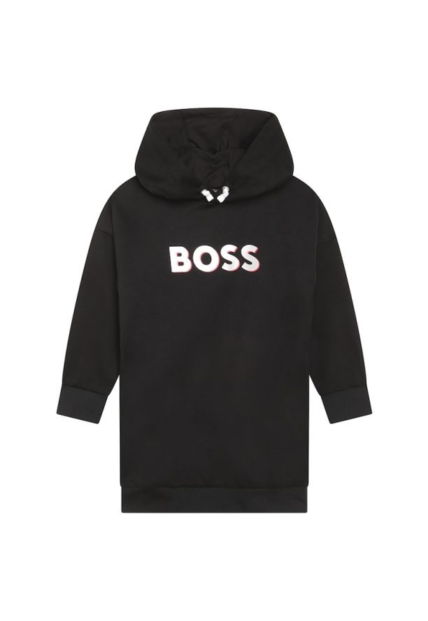 Рокля тип худи с лого BOSS Kidswear