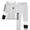 Спортен екип с цип и лого BOSS Kidswear