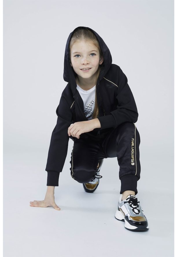 Спортен панталон с метализирано лого KARL LAGERFELD KIDS