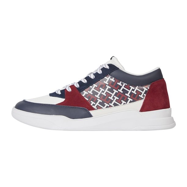 Спортни обувки Monogram Elevated от кожа и велур Tommy Hilfiger