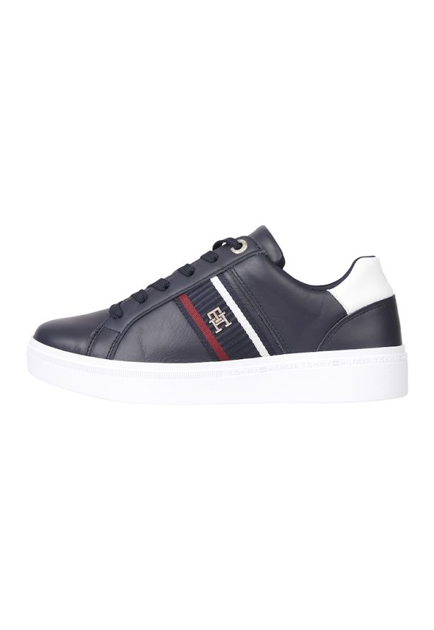 Спортни обувки от кожа с лого Tommy Hilfiger