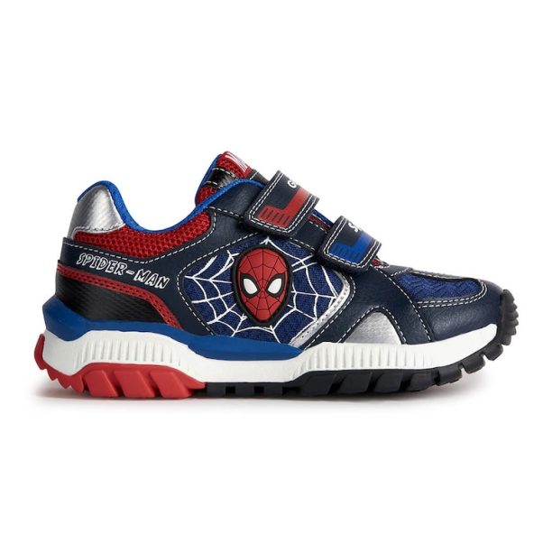 Спортни обувки с велкро и шарка на Spiderman Print Geox