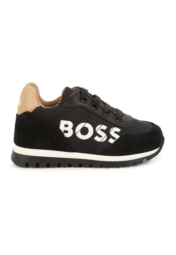 Спортни обувки с велур BOSS Kidswear