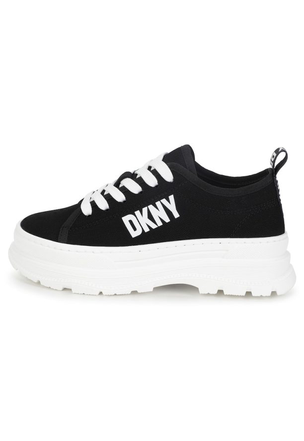 Спортни обувки с платформа и лого DKNY