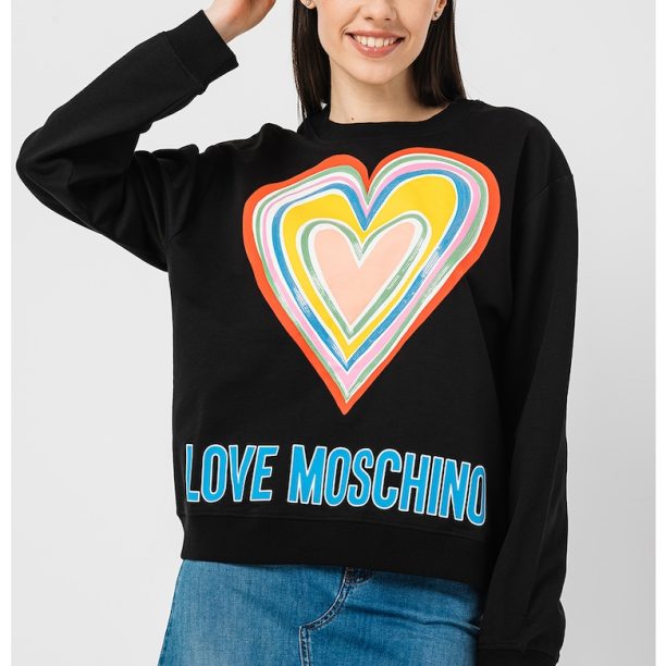 Суитшърт с лого Love Moschino