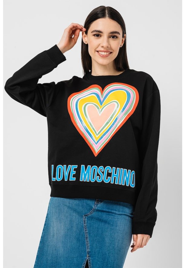 Суитшърт с лого Love Moschino