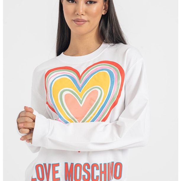 Суитшърт с лого Love Moschino