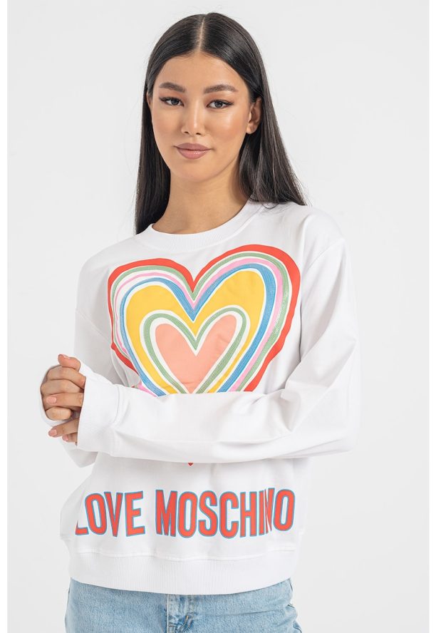 Суитшърт с лого Love Moschino