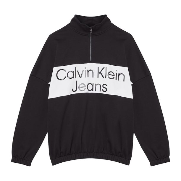 Суитшърт с лого и къс цип CALVIN KLEIN JEANS