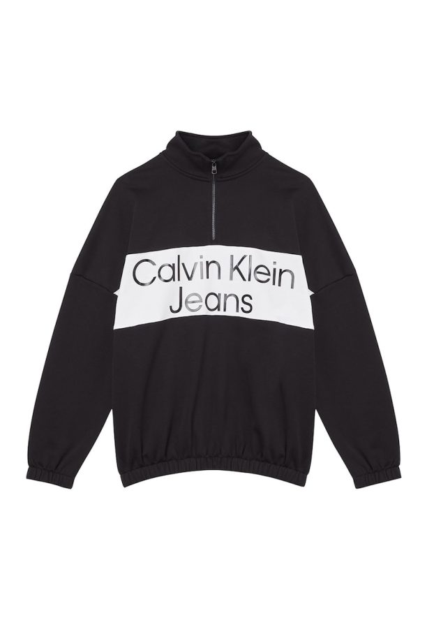 Суитшърт с лого и къс цип CALVIN KLEIN JEANS