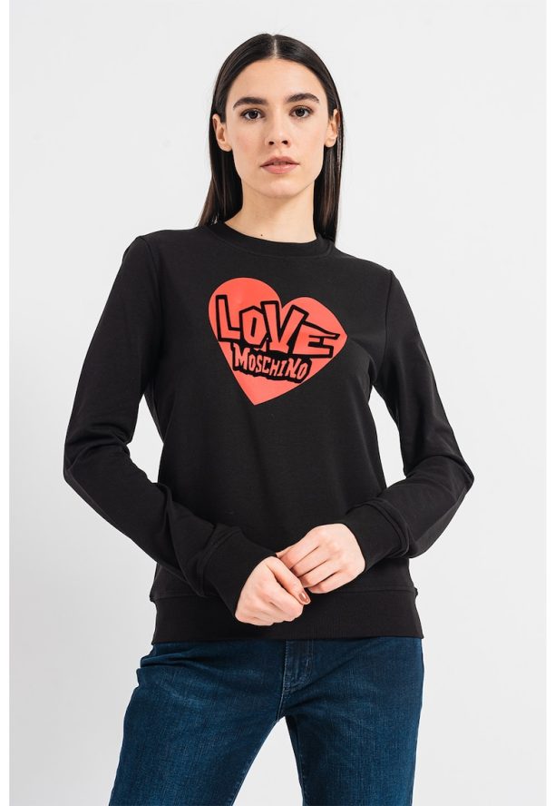 Суитшърт с лого и модал Love Moschino