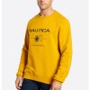 Суитшърт с овално деколте и бродиран надпис Nautica