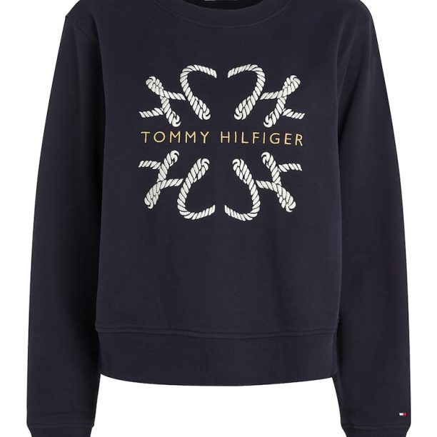 Суитшърт с овално деколте и бродирано лого Tommy Hilfiger