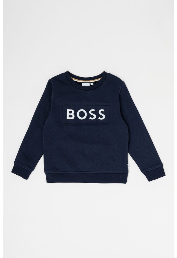 Суитшърт с овално деколте и лого BOSS Kidswear