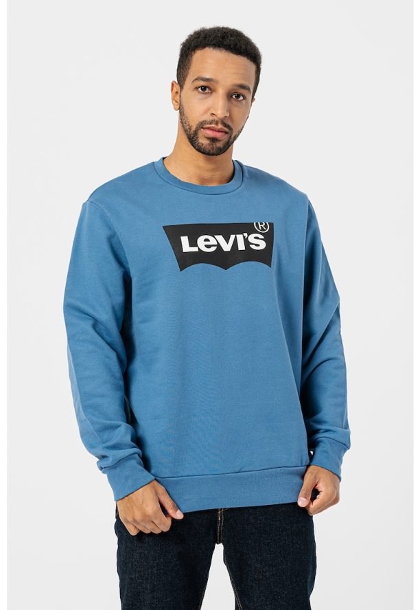 Суитшърт с овално деколте и лого Levis