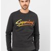 Суитшърт с овално деколте и лого SUPERDRY