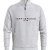 Суитшърт с къс цип и бродирано лого Tommy Hilfiger