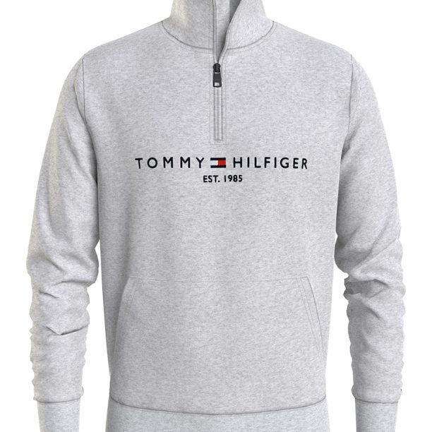 Суитшърт с къс цип и бродирано лого Tommy Hilfiger