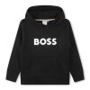 Худи с памук и лого BOSS Kidswear