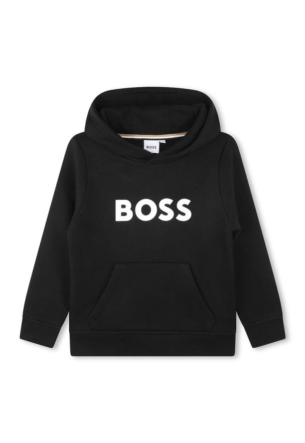 Худи с памук и лого BOSS Kidswear