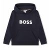 Худи с памук и лого BOSS Kidswear