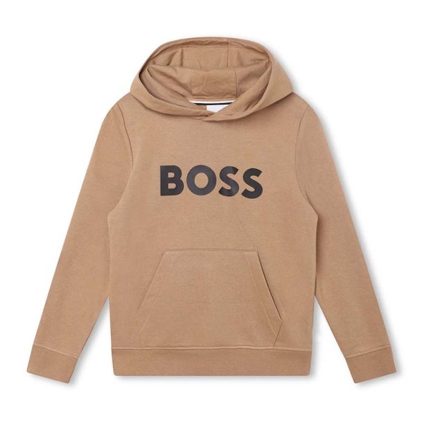 Суитшърт с памук и лого BOSS Kidswear