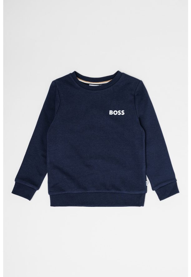 Суитшърт с памук и лого BOSS Kidswear