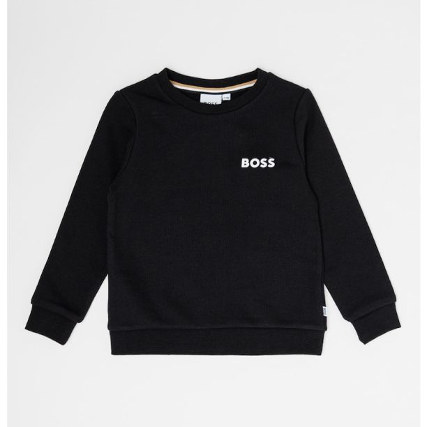 Суитшърт с памук и лого BOSS Kidswear