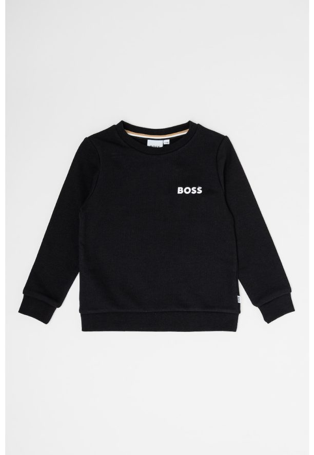 Суитшърт с памук и лого BOSS Kidswear