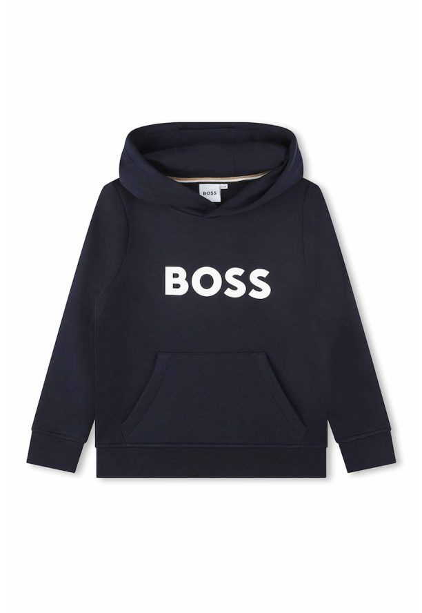 Худи с памук и лого BOSS Kidswear