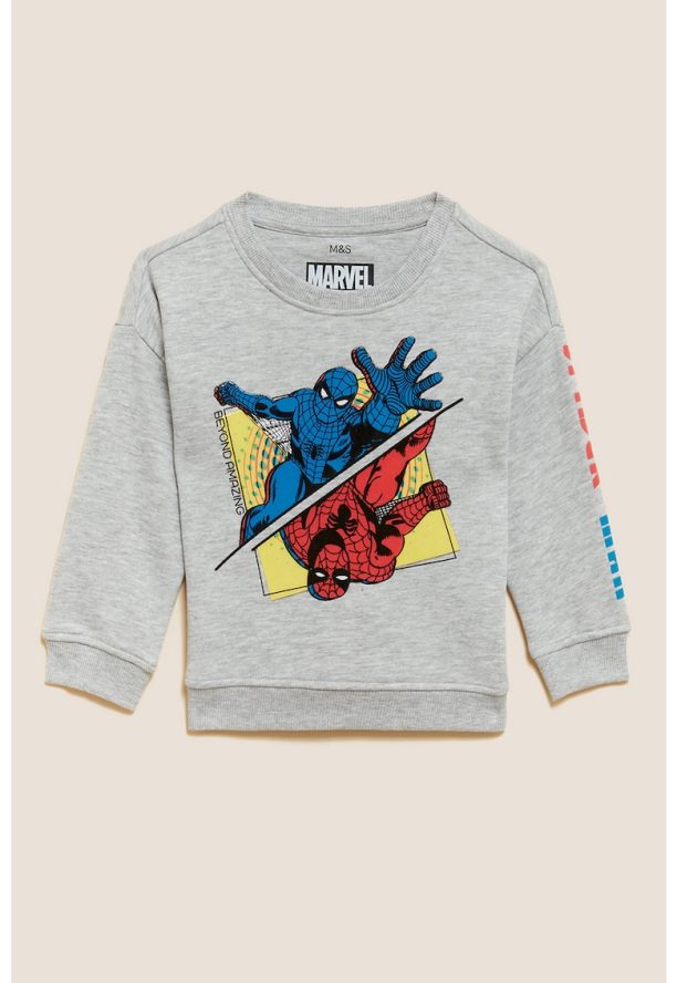 Суитшърт с щампа на Spiderman Marks  Spencer