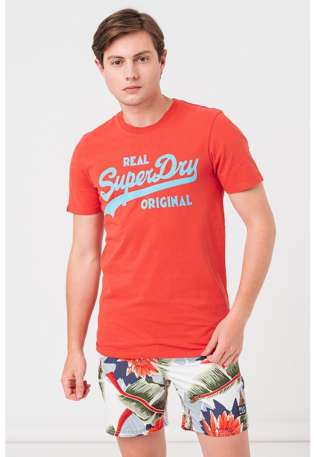 Тениска Vintage с овално деколте и лого SUPERDRY