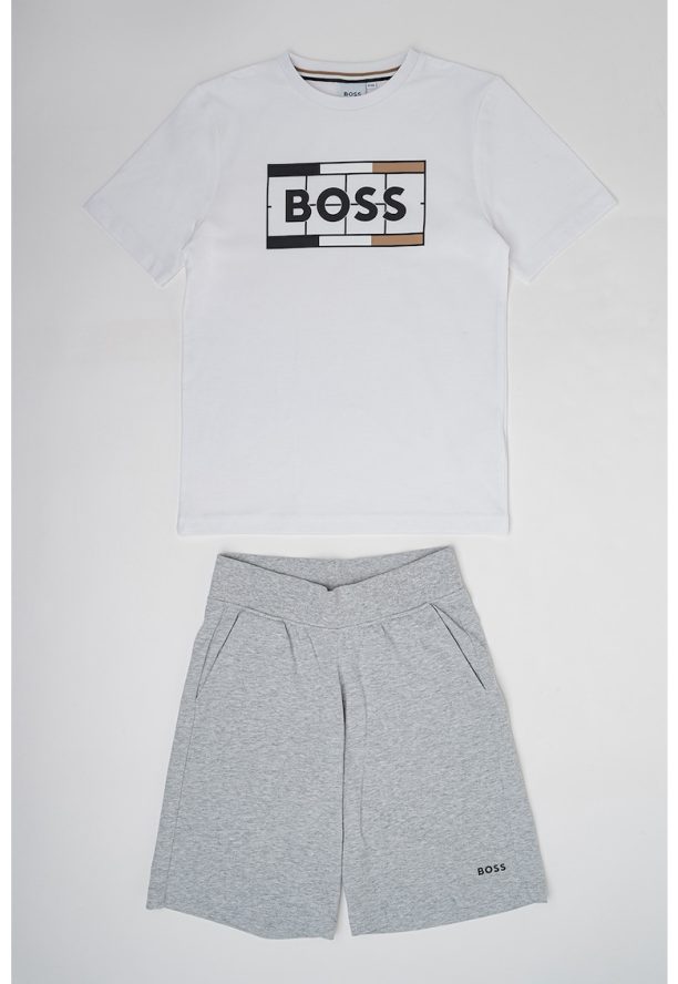 Тениска и къс панталон с лого - 2 части BOSS Kidswear