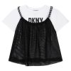 Тениска и мрежест топ DKNY