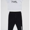 Тениска и панталон с лога KARL LAGERFELD KIDS