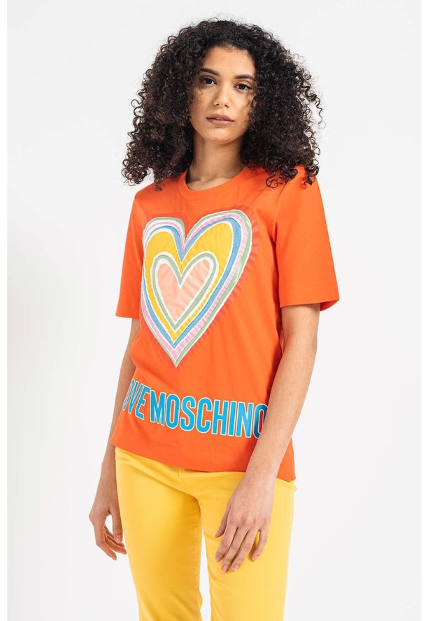 Тениска и щампа и пайети Love Moschino