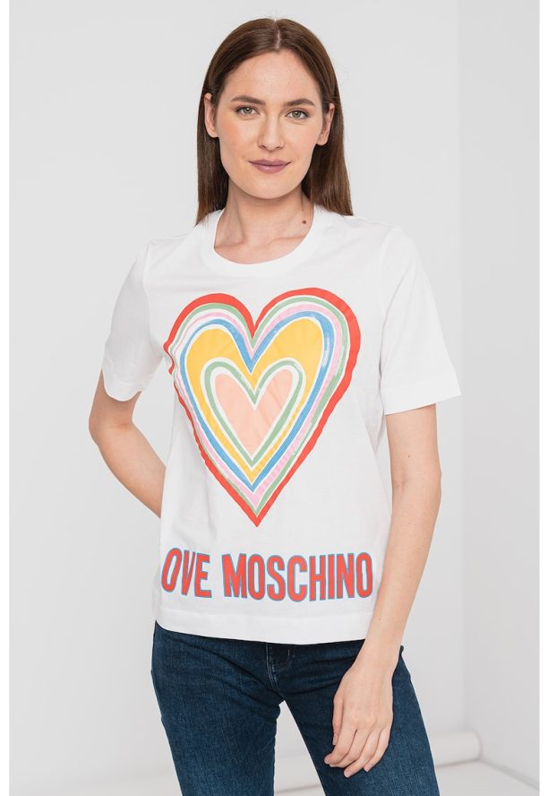 Тениска и щампа и пайети Love Moschino